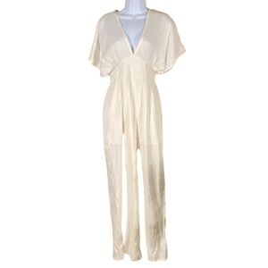 Favlux Fashion Cream Jumpsuit Sz Medium